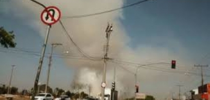 Incêndio atinge área de plantio de cana-de-açúcar em São Carlos