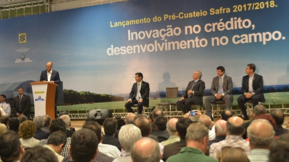 Presidente Michel Temer e governador Geraldo Alckmin anunciam R$ 12 bilhões para o pré-custeio da safra agrícola 2017/2018