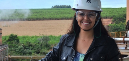 Tais Fiorentin, da área de Segurança do Trabalho no Grupo Santa Adélia, no VI Cana Substantivo Feminino