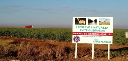 Usina Uberaba se movimenta no combate a incêndios florestais