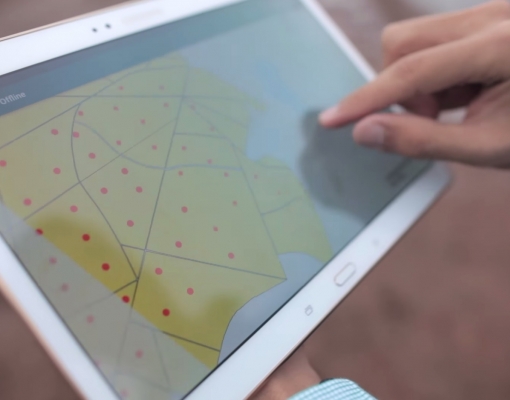 Plataforma auxilia no planejamento da amostragem de solo. Foto: Divulgação Usina São Manoel