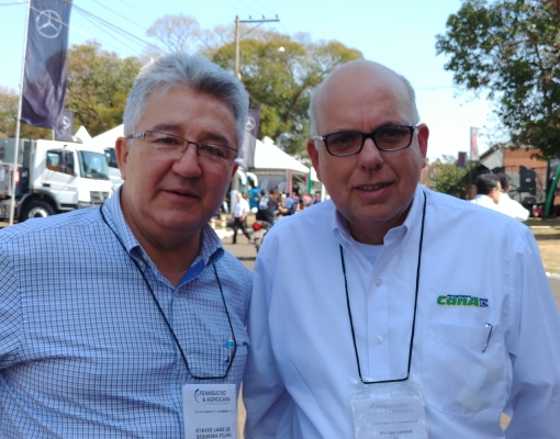 Otávio Lage, diretor-presidente da Jalles Machado e Marcola Landell, diretor do Centro de Cana do IAC, desenvolvem parceria em prol da pesquisa