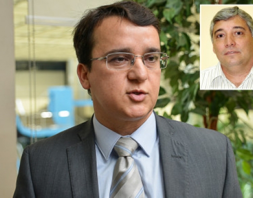 O promotor de Justiça Clóvis de Almeida, que conduziu acordo com a Odebrecht; no detalhe, Piero Vicenzo Parini