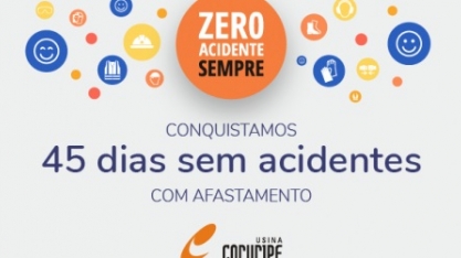 Usina Coruripe quebra mais um recorde de segurança