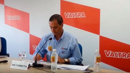 Jak Torreta apresenta na Agrishow a nova colhedora de cana Valtra