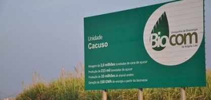 Companhia de Bioenergia de Angola prevê produzir 100 mil toneladas de açúcar em 2019