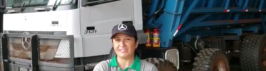 Luciane de Moraes irá operar o caminhão com direção autônoma no Encontro Cana Substantivo Feminino