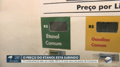 Postos de combustíveis de Campinas registram alta no valor do litro do etanol