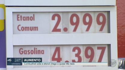 Etanol chega a R$ 2,99 nos postos em Ribeirão Preto, SP