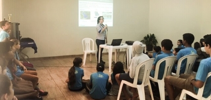 Tonon Bioenergia leva informações sobre uso consciente da água para escola local