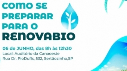 Sertãozinho (SP) receberá workshop sobre como se preparar para o RenovaBio