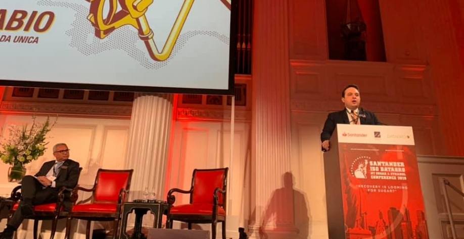 Evandro Gussi durante Conferência Santander ISSO Datagro New York Sugar & Etanol Conference 2019