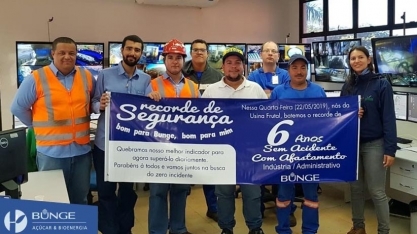 Usina Frutal, em Minas Gerais, comemora recorde de seis anos sem acidentes com afastamento