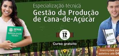 Senar Goiás lança Especialização Técnica em Gestão de Cana-de-Açúcar
