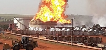 Incêndio em tanque de etanol da usina Ipê levou 20 horas para ser extinto