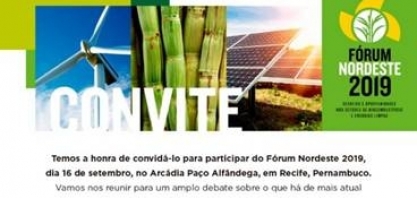 Acontece em 16 de setembro, em Recife, Pernambuco, o Fórum Nordeste 2019