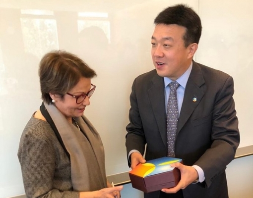 Ministra Tereza Cristina e Jun Lyu, presidente da Cofco