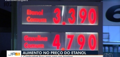 Preço do etanol sobe mais de R$ 0,30 em Goiânia
