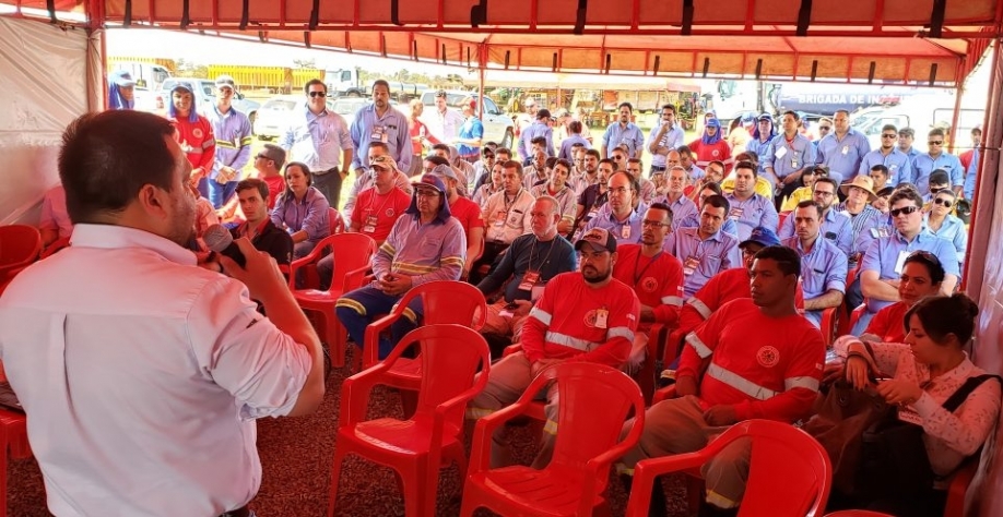 O Dia de Campo (Wildfire) reuniu cerca de 40 pessoas na Atvos Santa Luzia, entre conferencistas e brigadistas da região. (Imagem: Divulgação/Biosul)