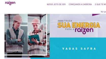 Muitas oportunidades de emprego na Raízen