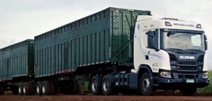 Scania G 410 6×4 XT a biogás começa a fazer o transporte de cana na Cocal