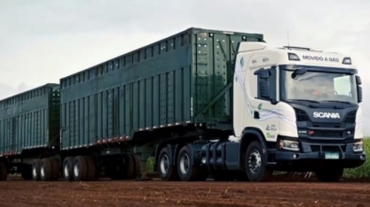 Scania G 410 6×4 XT a biogás começa a fazer o transporte de cana na Cocal