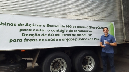 Setor sucroenergético mineiro entrega 12 mil litros de álcool 70 à Secretaria de Saúde de Belo Horizonte