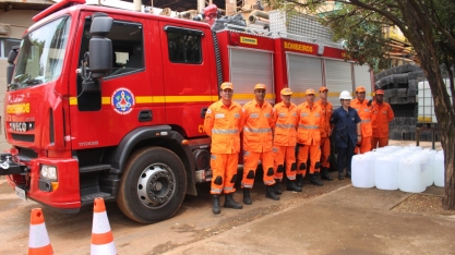 Agropéu doa 5 mil litros de álcool 70 ao Corpo de Bombeiros de MG