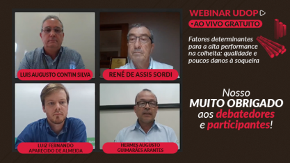 Especialistas discutem fatores determinantes para a alta performance na colheita da cana-de-açúcar