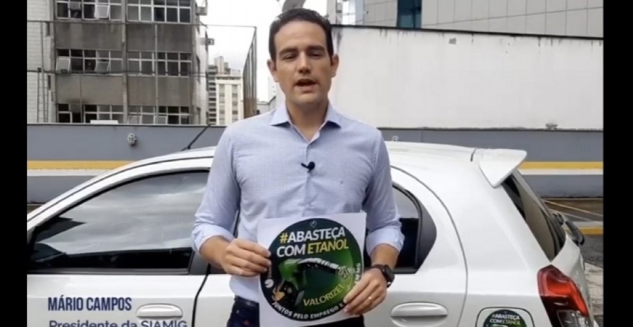Mário Campos, presidente da Siamig, divulga campanha #AbasteçacomEtanol