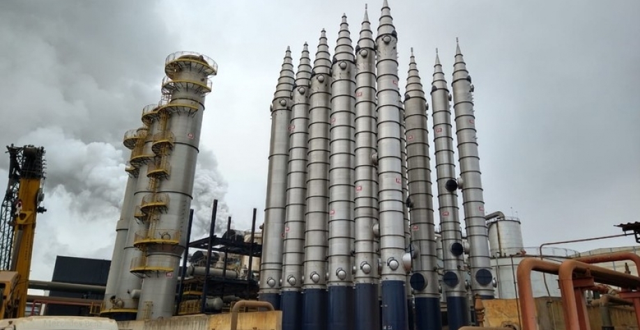 Concentrador de vinhaça da Cofco, em Catanduva (SP) (Foto: Divulgação)