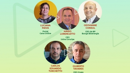O Setor Sucroenergético Brasileiro na visão da Agroindústria será tema de debate entre CEOs de grandes grupos do setor