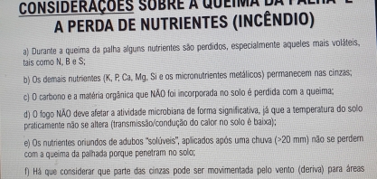 O manejo nutricional nos canaviais incendiados