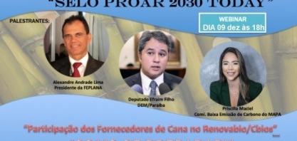 CBios para cana e selo ambiental em debate com Mapa e deputado