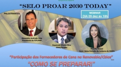 CBios para cana e selo ambiental em debate com Mapa e deputado