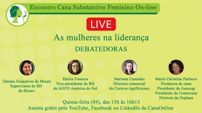 A live Mulheres na liderança acontece nesta quinta-feira às 15horas