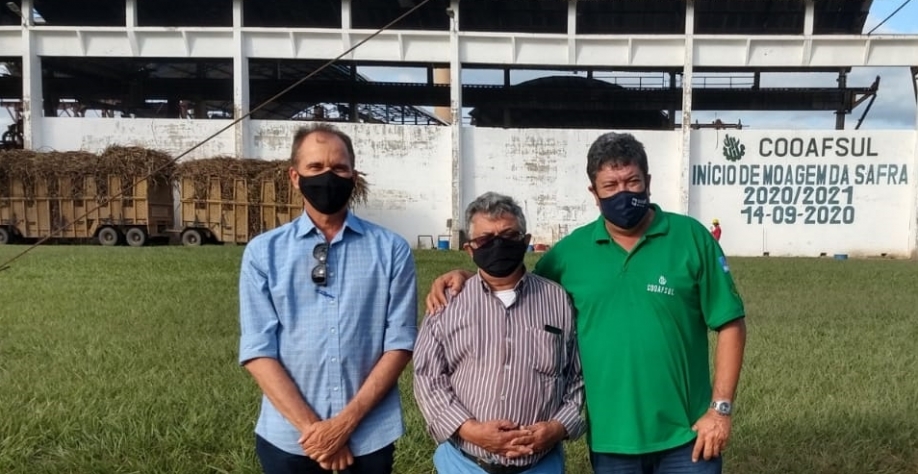 Alexandre Andrade Lima (pres da AFCP e da usina Coaf) Ancelmo Malaquia (pres da OCBPE) e Cacá (pres. usina CooafSul). A OCB é apoiadora direta da Coaf e da CooafSul