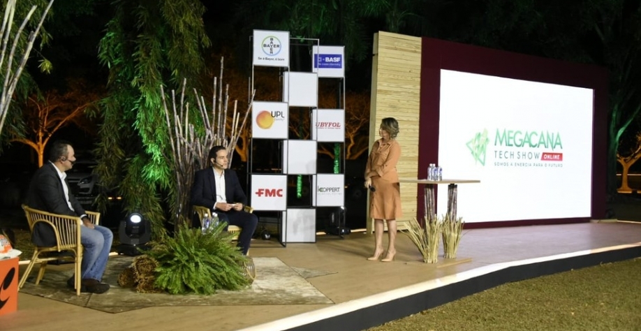 Abertura da Megacana Tech Show 2020 com os presidentes da Canacampo e Siamig em 04 de agosto — Foto: Francis Prado/Divulgação