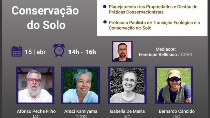IAC comemora Dia Nacional de Conservação do Solo com evento online