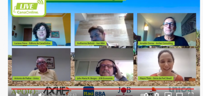 UNICA prevê produção de 530 a 560 milhões de toneladas de cana na safra 21/22 na região Centro-Sul