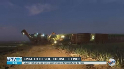 Veja como é a rotina de trabalhadores de usinas no frio