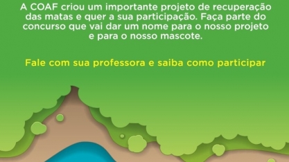 Coaf promove concurso com alunos da escola na usina para definição do nome do projeto de reflorestamento