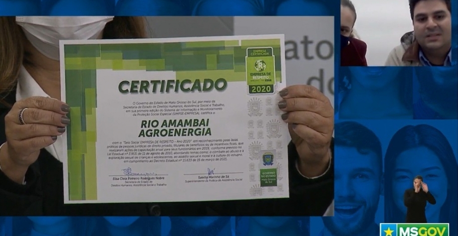A solenidade de premiação foi realizada no formato virtual, dia 29 de junho de 2021. (Imagem: Divulgação/Biosul)