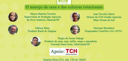 Saiba mais sobre rotação de cultura na live “O Manejo da cana e das culturas rotacionais”