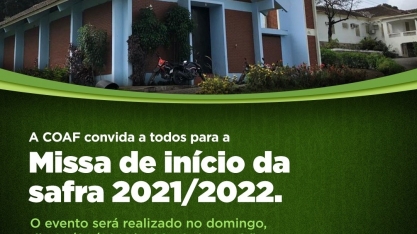 Coaf promoverá missa na igreja da usina para abençoar sétima safra