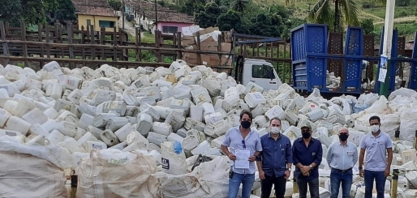 Usina Coaf arrecada quase o dobro do previsto em embalagens vazias de defensivos