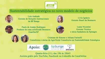 “Sustentabilidade estratégica no novo modelo de negócios” é o tema de nova live da CanaOnline