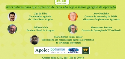 “Alternativas para que o plantio de cana não seja o maior gargalo da operação” é o tema da próxima live CanaOnline