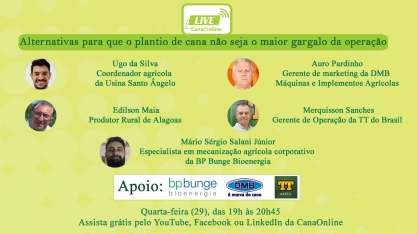 “Alternativas para que o plantio de cana não seja o maior gargalo da operação” é o tema da próxima live CanaOnline