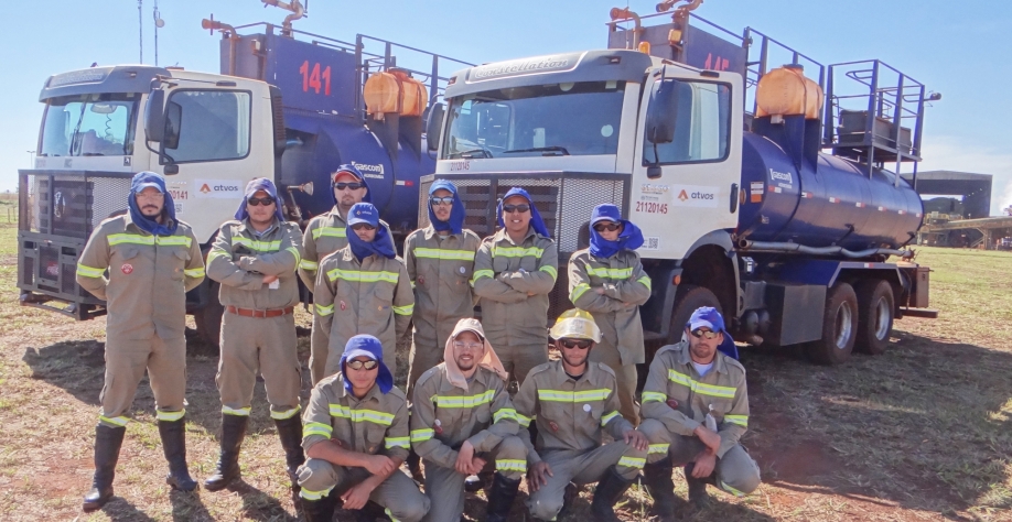 Contratação de brigadistas e equipamentos para controle de incêndio estão entre os investimentos do setor. Foto: Divulgação Atvos